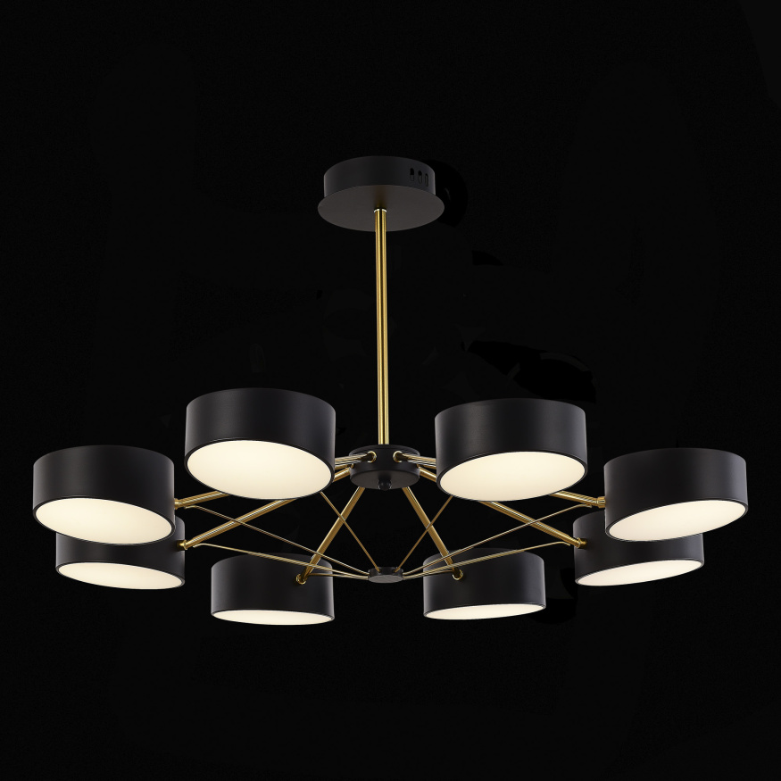 SLE6005-402-08 Светильник потолочный Черный, Золотистый/Черный LED 8*10W VALLE EVOLUCE