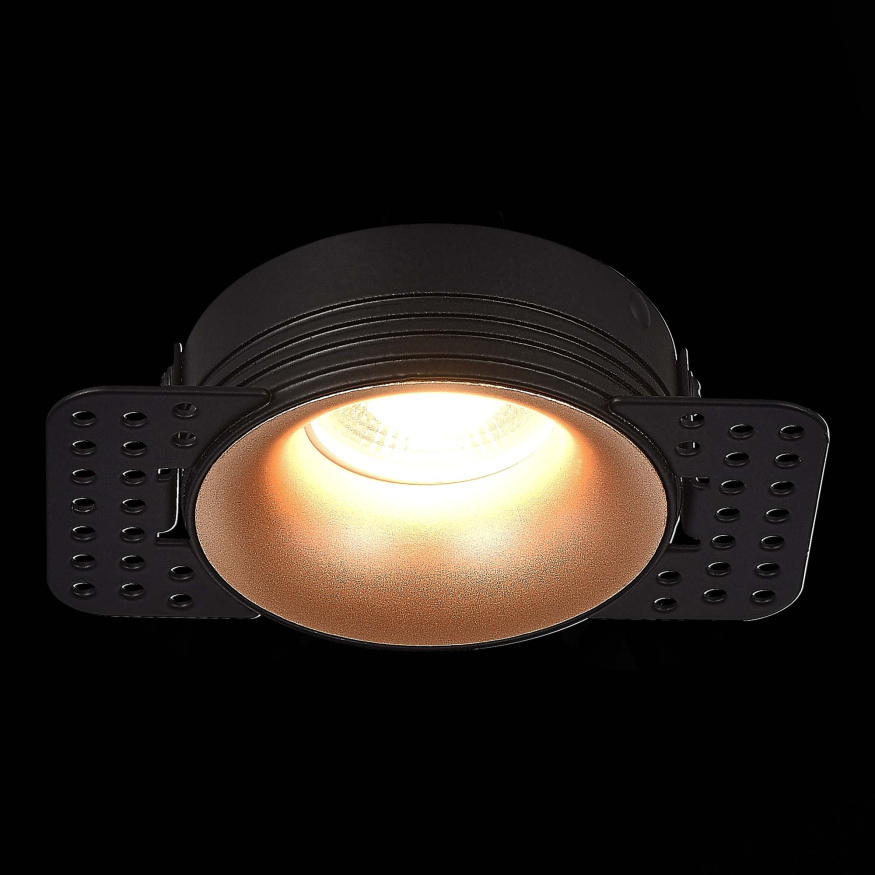 ST218.428.01 Св-к встр. Черный GU10 1*50W  IP20 D78xH30 165-265V Без ламп Встраиваемые светильники ST LUCE