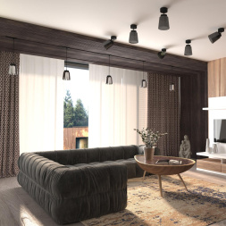 Светильник накладной светодиодный NOVOTECH 358644 ARTIK хай-тек корпус черный/плафон дымчатый 24W