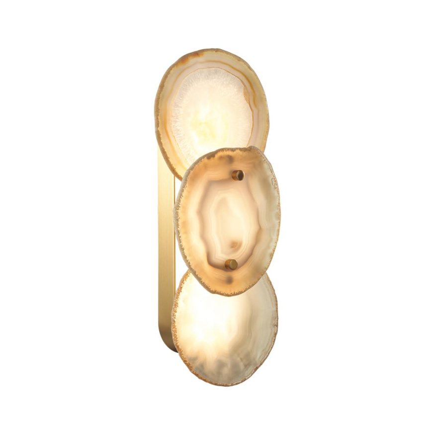 Настенный ODEON LIGHT 7065/10WL AGATE минимализм бежевый/бронзовый 10W