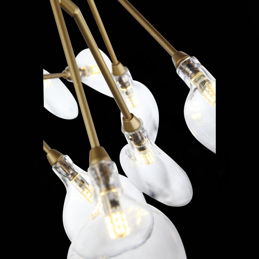 SL411.203.45 Люстра подвесная ST-Luce Золотистый/Прозрачный G4 45*1,5W RICCARDO ST LUCE