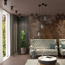 Светильник накладной светодиодный NOVOTECH 358648 ARTIK лофт, минимализм, хай-тек, модерн корпус черный/плафон дымчатый 20W