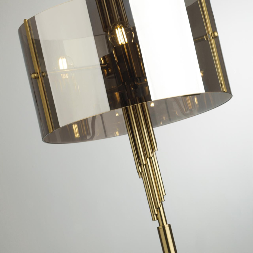 Торшер ODEON LIGHT EXCLUSIVE 4895/3F Margaret ар деко античная бронза/дымчатый 40W