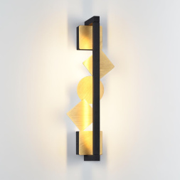 Настенный светильник ODEON LIGHT EXCLUSIVE 6691/7WL GEOS модерн черный/брашированная античная бронза 8Вт