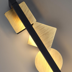 Настенный светильник ODEON LIGHT EXCLUSIVE 6691/7WL GEOS модерн черный/брашированная античная бронза 8Вт