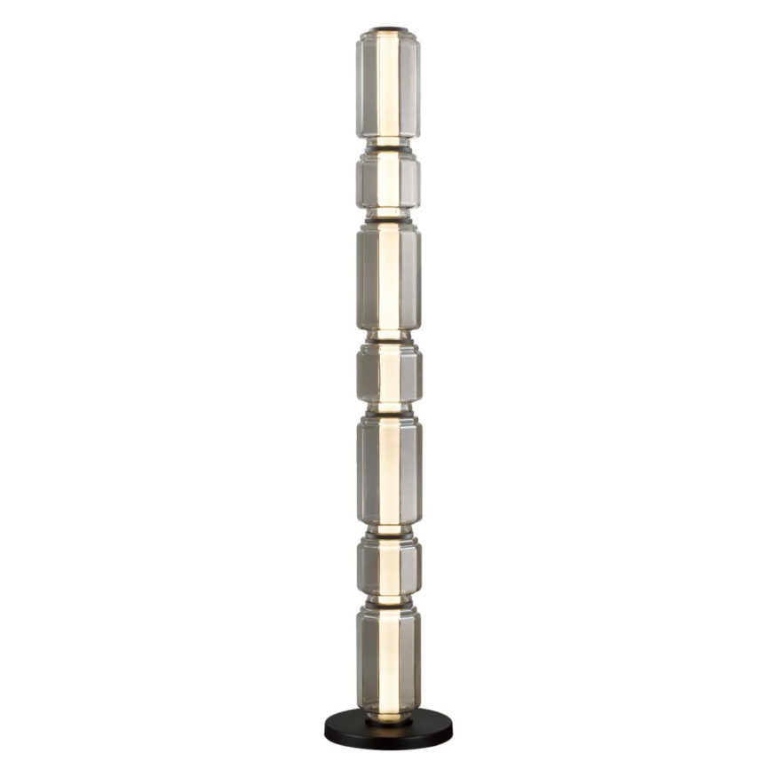 Торшер ODEON LIGHT EXCLUSIVE 5408/53FL JAM хай-тек черный/дымчатый 53W