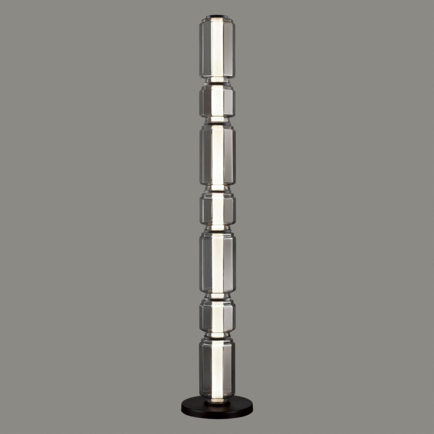 Торшер ODEON LIGHT EXCLUSIVE 5408/53FL JAM хай-тек черный/дымчатый 53W