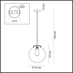 Подвесной светильник Trevor 4590/1A Lumion E27 Модерн