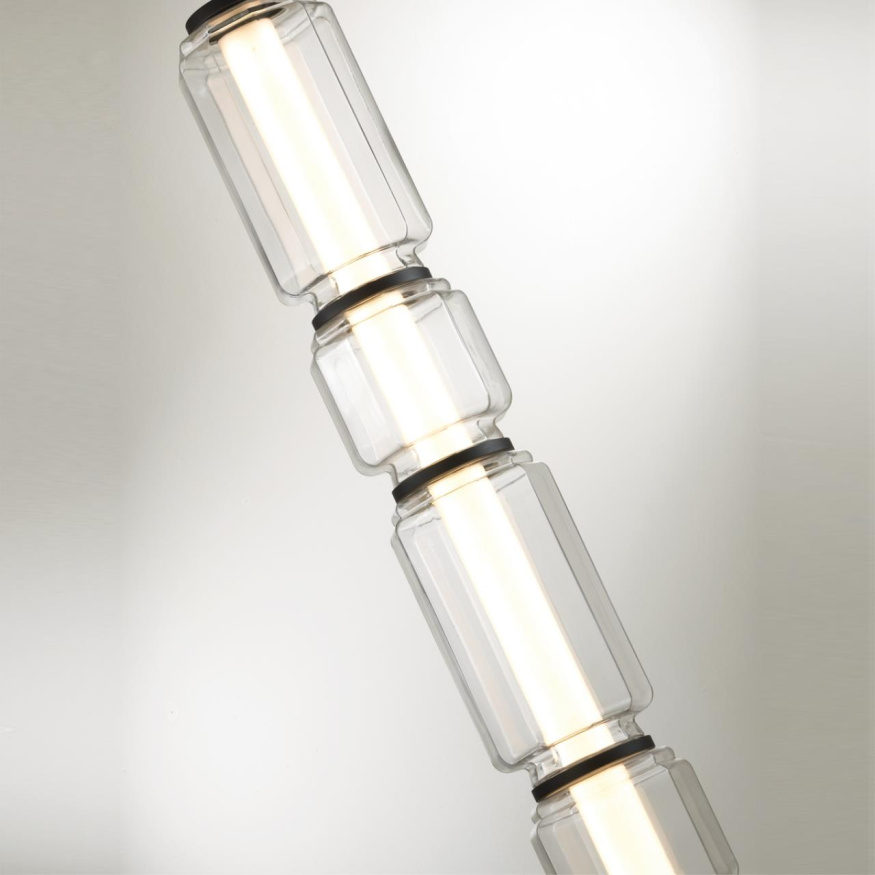 Торшер ODEON LIGHT EXCLUSIVE 5409/53FL JAM хай-тек черный/прозрачный 53W