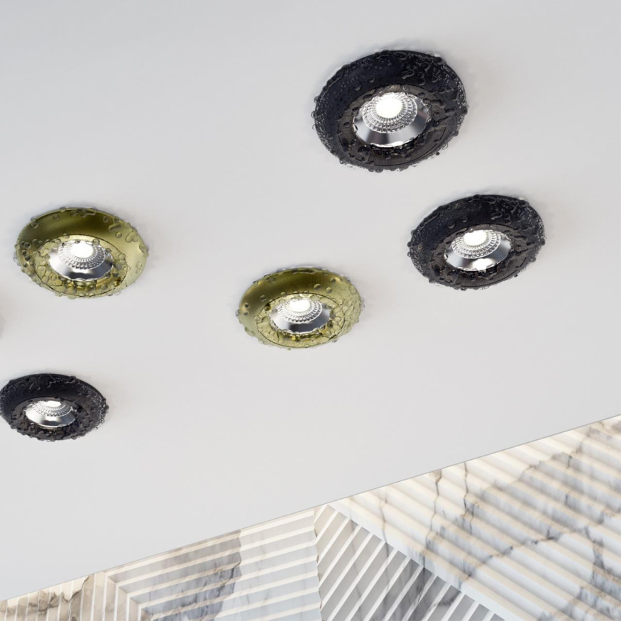 Светильник встраиваемый влагозащищенный NOVOTECH 370792 WATER модерн черный 50W