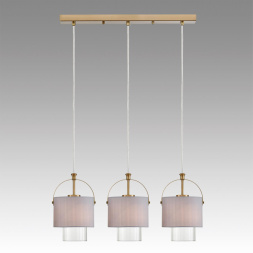 Подвес LUMION 6592/3A JANE модерн латунь, серый 3x40W