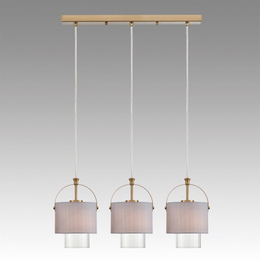 Подвес LUMION 6592/3A JANE модерн латунь, серый 3x40W