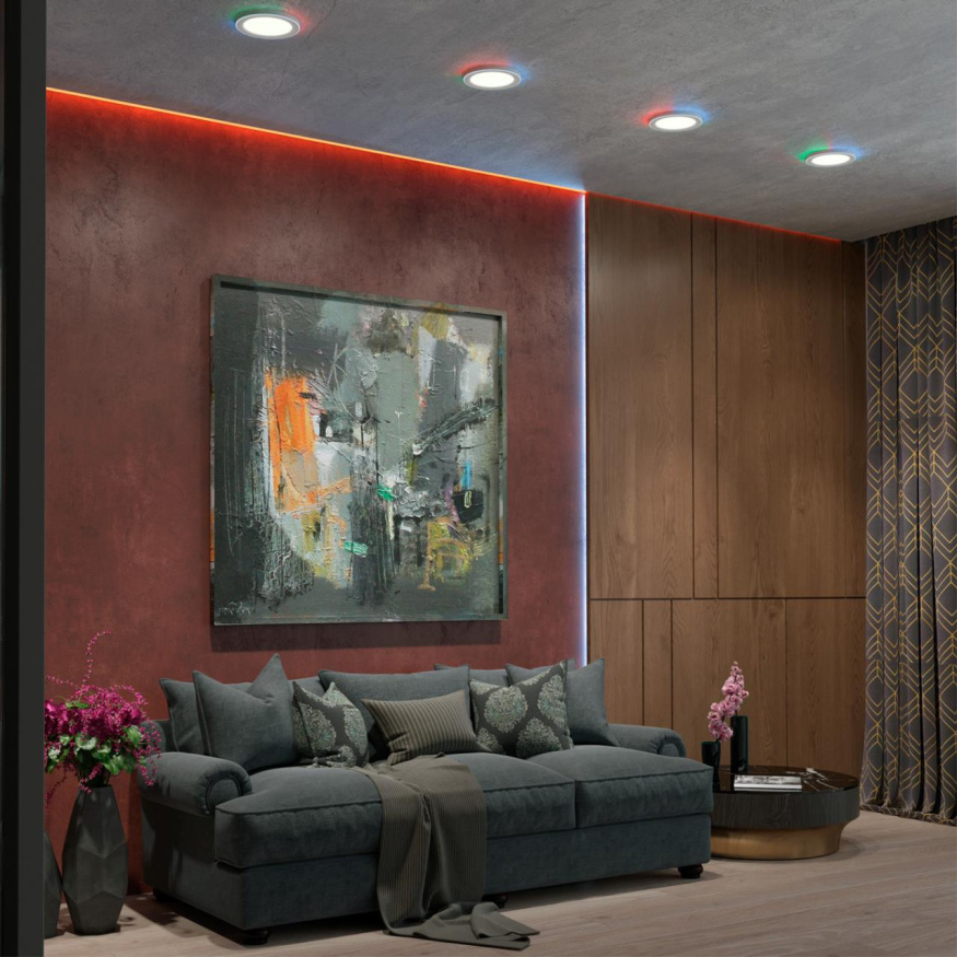 Светильник встраиваемый светодиодный (три сценария работы) NOVOTECH 359009 SPAN лофт, минимализм, современные белый 6Вт+3Вт