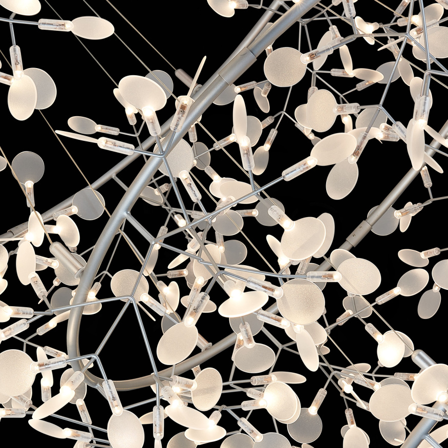 SL379.103.486 Люстра подвесная ST-Luce Серебристый/Белый LED 486*0,5W 3500K RAFINA ST LUCE