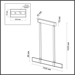 Подвесной светильник ODEON LIGHT VINCENT 6629/25L