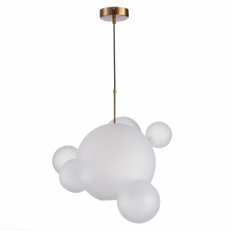 SL1133.513.01 Светильник подвесной ST-Luce Латунь/Белый E27 1*60W BOPONE ST LUCE