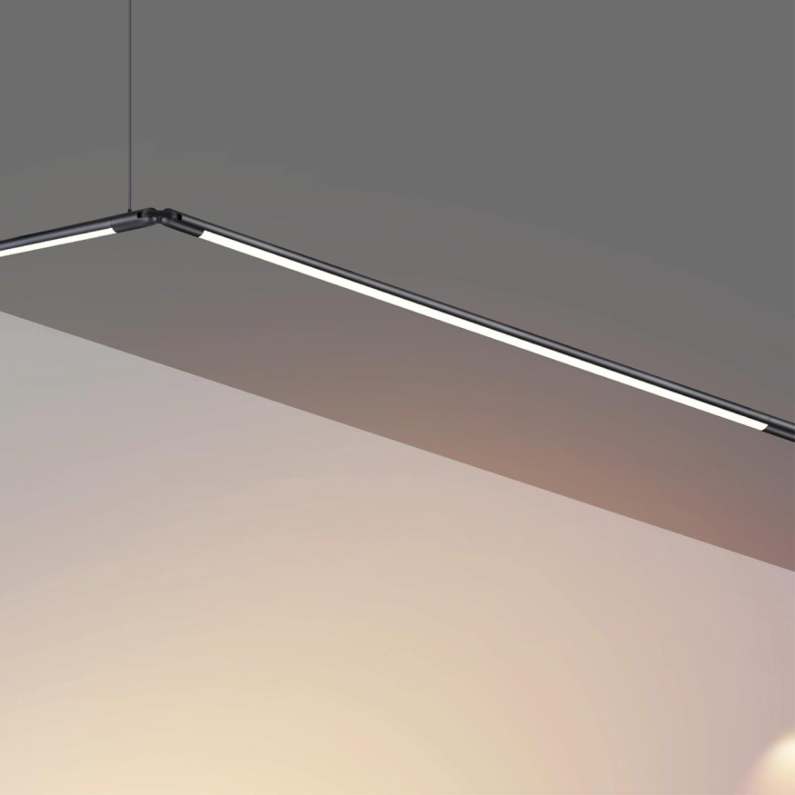 Светильник диммируемый со сменой цветовой температуры (пульт ДУ/ приложение Smart Life) NOVOTECH 359372 GLAT хай-тек черный 30W