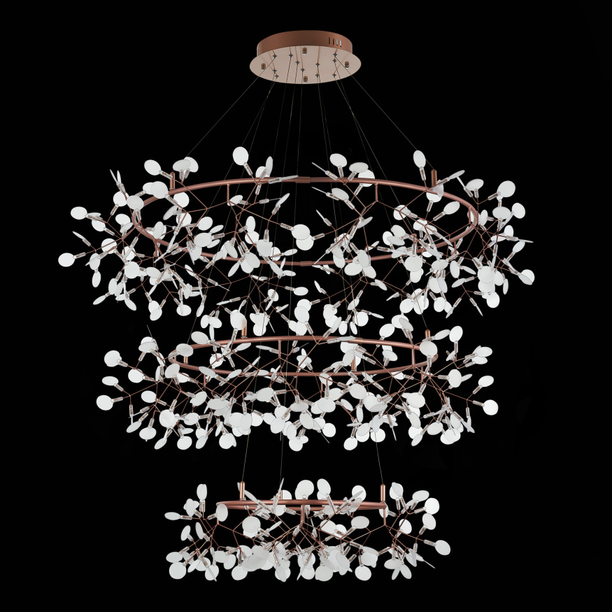 SL379.203.486 Люстра подвесная ST-Luce Медный/Белый LED 486*0,5W 3500K  (из 3-х коробок) RAFINA ST LUCE