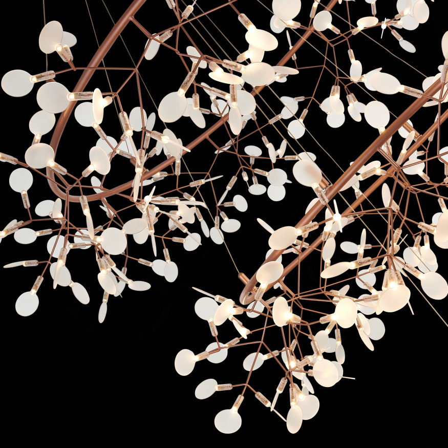 SL379.203.486 Люстра подвесная ST-Luce Медный/Белый LED 486*0,5W 3500K  (из 3-х коробок) RAFINA ST LUCE