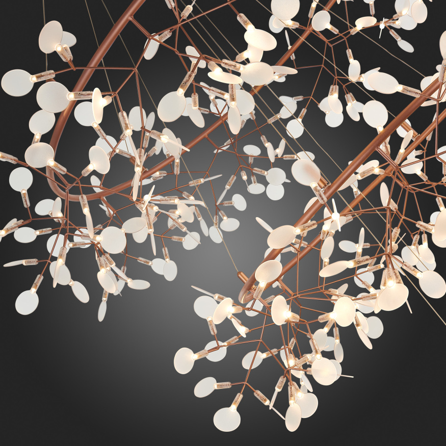 SL379.203.486 Люстра подвесная ST-Luce Медный/Белый LED 486*0,5W 3500K  (из 3-х коробок) RAFINA ST LUCE