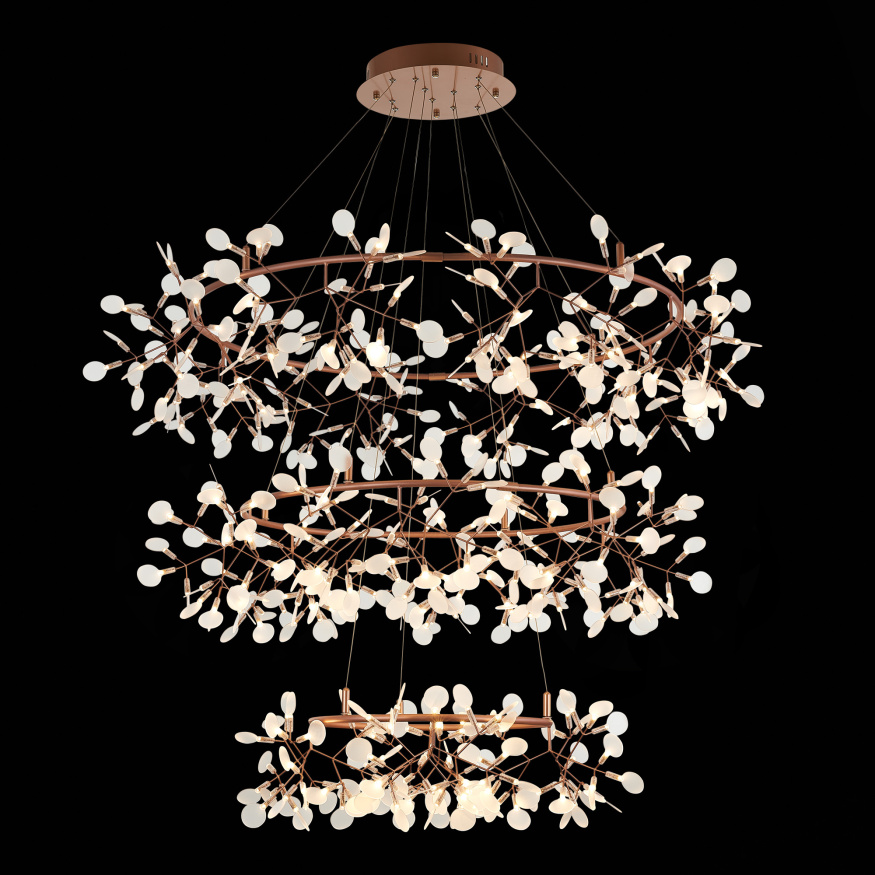 SL379.203.486 Люстра подвесная ST-Luce Медный/Белый LED 486*0,5W 3500K  (из 3-х коробок) RAFINA ST LUCE