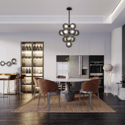 SL1184.403.13 Люстра подвесная ST-Luce Черный/Дымчатый G9 13*5W TODO ST LUCE