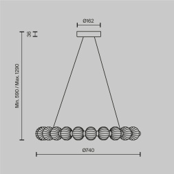 Подвесной светильник Maytoni MOD555PL-L26CH4K