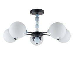 Люстра потолочная LUMION 6526/5C SUNDAY модерн чёрный 5x40W