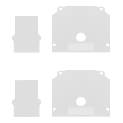 ST047.589.02 Торцевая заглушка (внешняя и внутрення 2+2шт)  ST-Luce Белый SKYLINE 48 ST LUCE