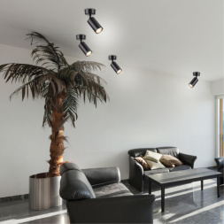 Накладной светильник NOVOTECH 370417 PIPE хай-тек черный 50W