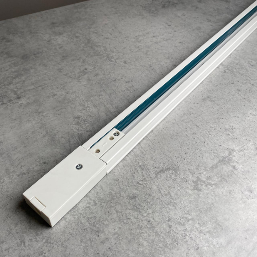 Однофазный трехжильный шинопровод с токопроводом и заглушкой, 2м NOVOTECH 135002Y белый