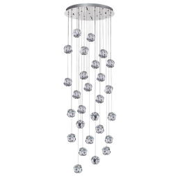 Люстра каскадная ODEON LIGHT 5084/120L JEMSTONE модерн хром/прозрачный 120W