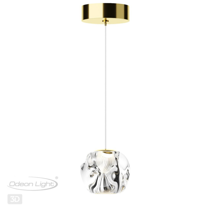 Подвес ODEON LIGHT 5085/5L JEMSTONE модерн золото/прозрачный 5Вт