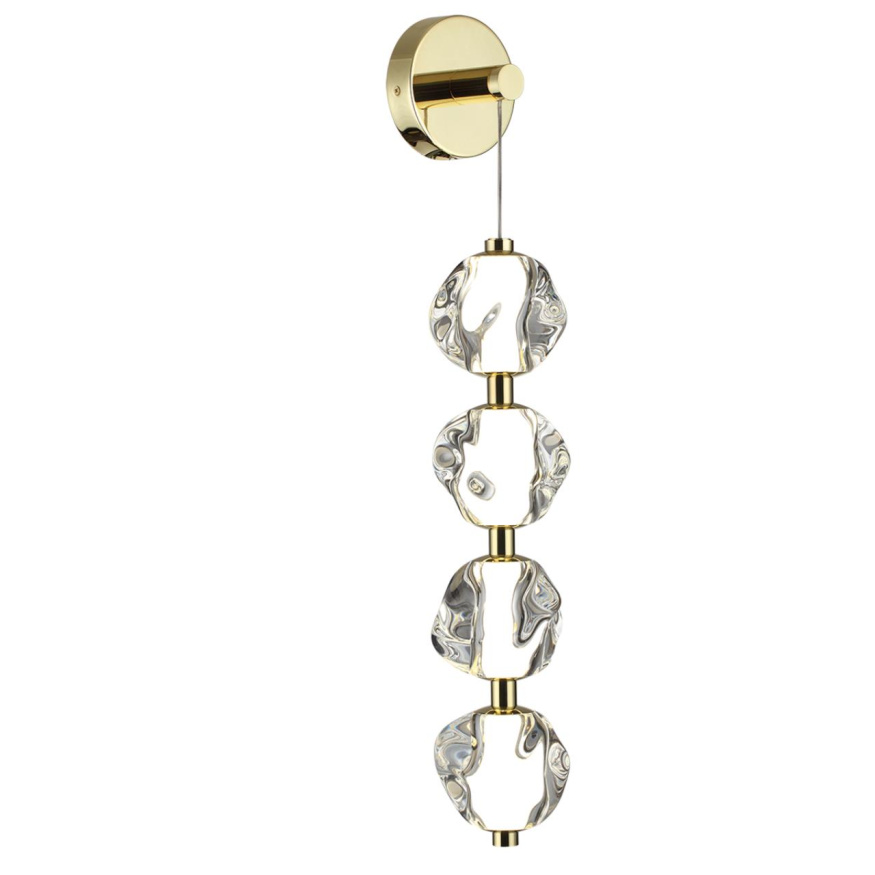 Бра ODEON LIGHT 5085/17WL JEMSTONE модерн золото/прозрачный 17W