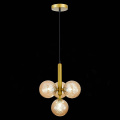 SLE220323-04 Светильник подвесной Золото/Янтарный G9 4*5W 4000K SALERNO EVOLUCE