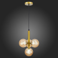 SLE220323-04 Светильник подвесной Золото/Янтарный G9 4*5W 4000K SALERNO EVOLUCE
