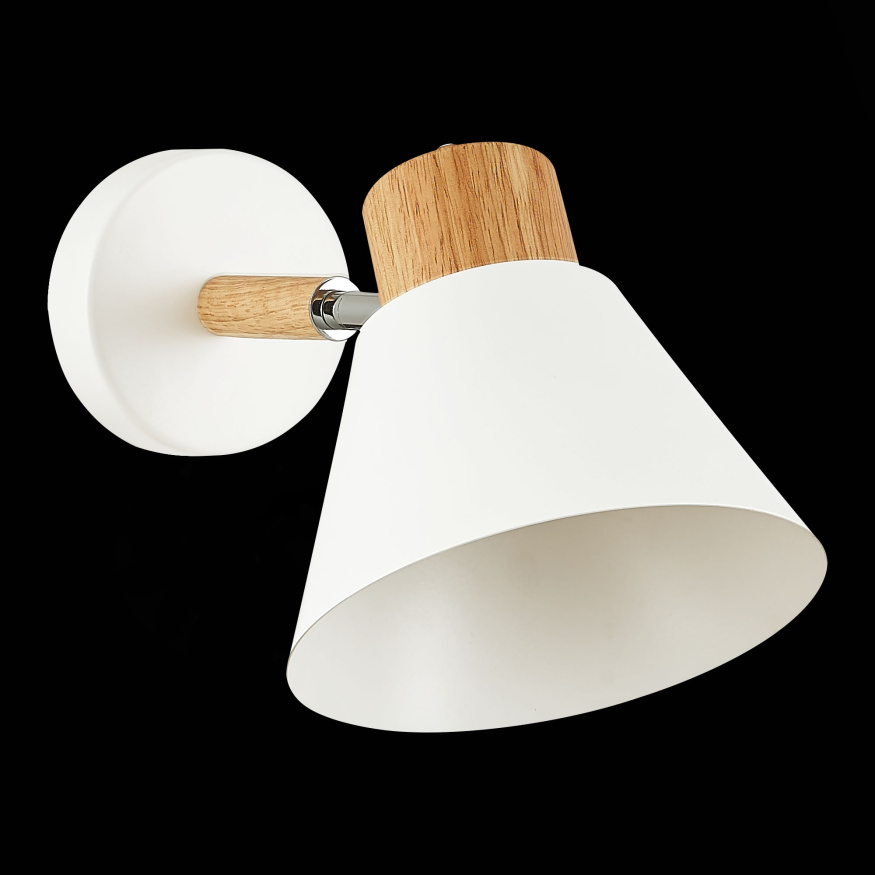 SLE103701-01 Светильник настенный Светлое дерево, Белый/Белый E27 1*60W BUVE EVOLUCE