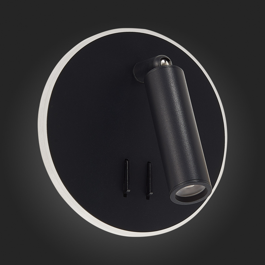 SL1586.413.01 Светильник настенный Черный LED 1*8W 3000K 624Lm Ra&gt;80 24° IP20 L-xW155xH155 170-240V Настенные светильники ST LUCE