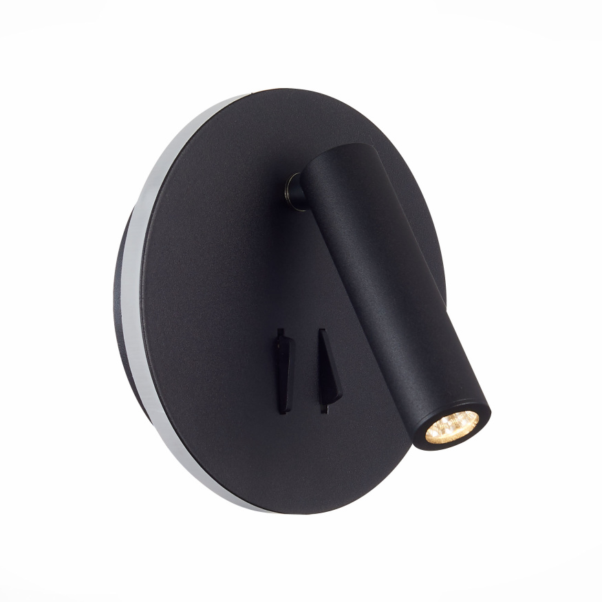 SL1586.413.01 Светильник настенный Черный LED 1*8W 3000K 624Lm Ra&gt;80 24° IP20 L-xW155xH155 170-240V Настенные светильники ST LUCE