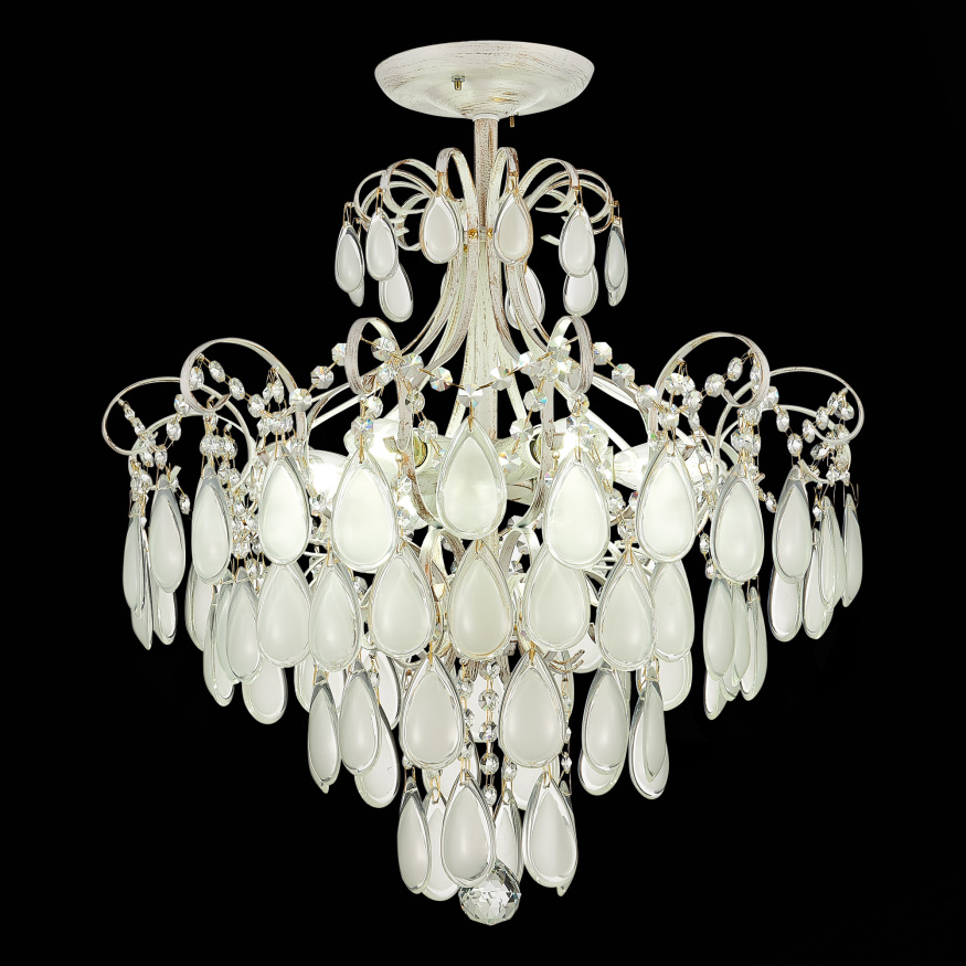 SLE160302-06 Светильник потолочный Золотистый/Белый матовый E14 6*60W MAGONZA EVOLUCE