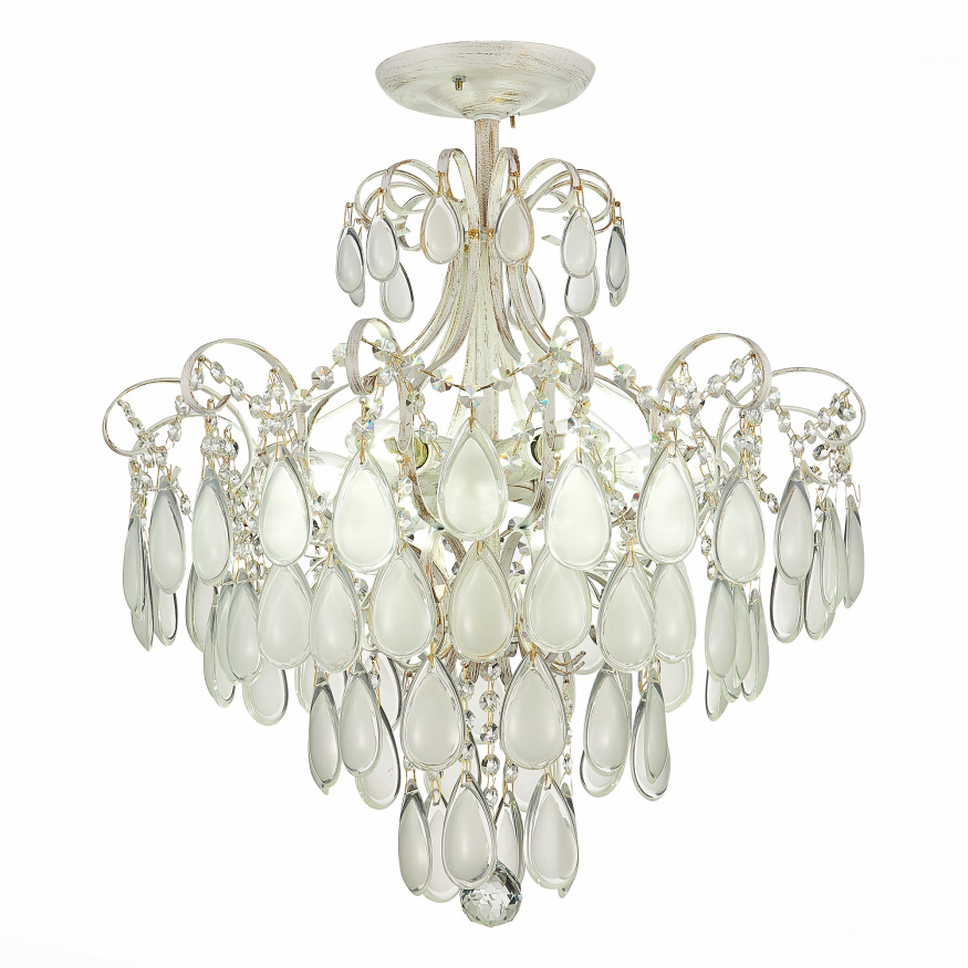 SLE160302-06 Светильник потолочный Золотистый/Белый матовый E14 6*60W MAGONZA EVOLUCE