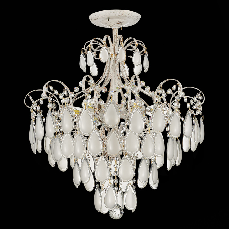 SLE160302-06 Светильник потолочный Золотистый/Белый матовый E14 6*60W MAGONZA EVOLUCE