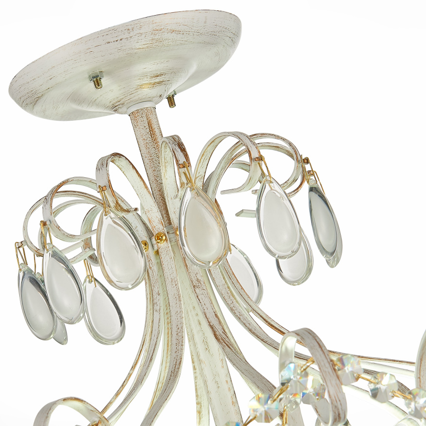 SLE160302-06 Светильник потолочный Золотистый/Белый матовый E14 6*60W MAGONZA EVOLUCE