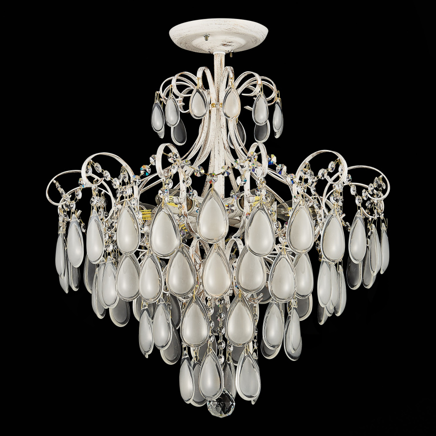 SLE160302-06 Светильник потолочный Золотистый/Белый матовый E14 6*60W MAGONZA EVOLUCE