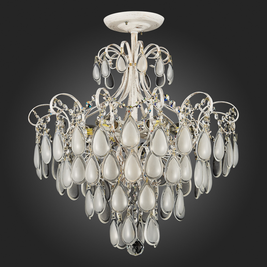 SLE160302-06 Светильник потолочный Золотистый/Белый матовый E14 6*60W MAGONZA EVOLUCE