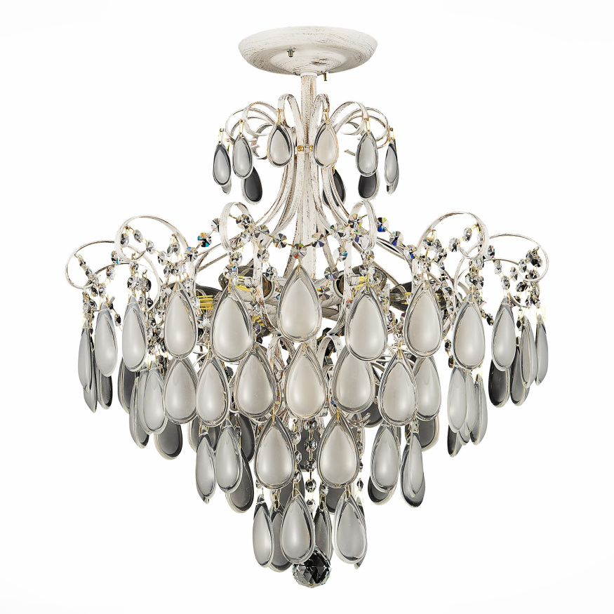 SLE160302-06 Светильник потолочный Золотистый/Белый матовый E14 6*60W MAGONZA EVOLUCE