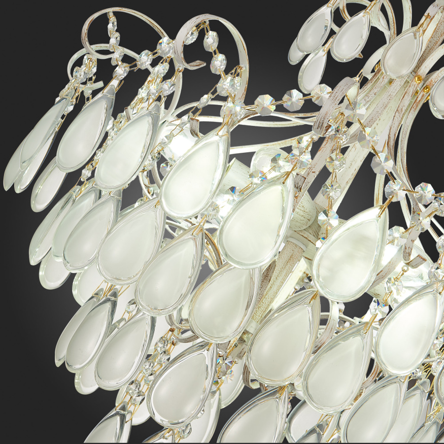 SLE160302-06 Светильник потолочный Золотистый/Белый матовый E14 6*60W MAGONZA EVOLUCE