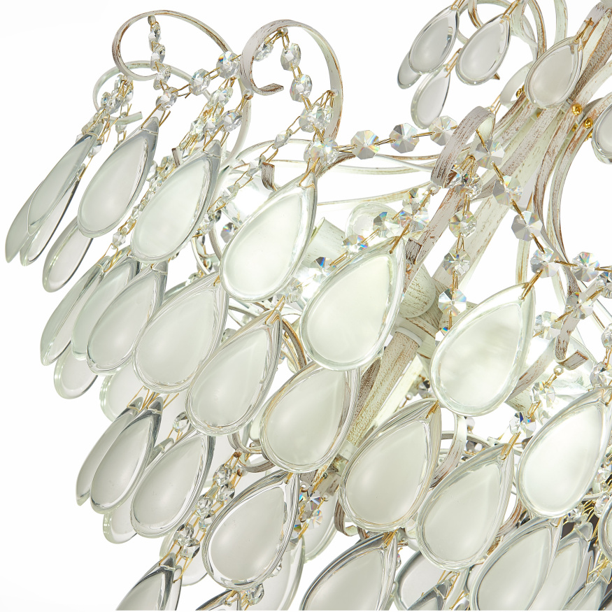 SLE160302-06 Светильник потолочный Золотистый/Белый матовый E14 6*60W MAGONZA EVOLUCE