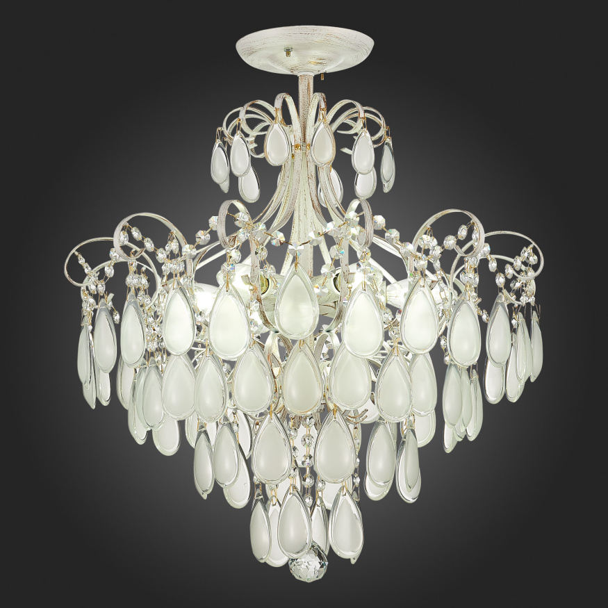 SLE160302-06 Светильник потолочный Золотистый/Белый матовый E14 6*60W MAGONZA EVOLUCE