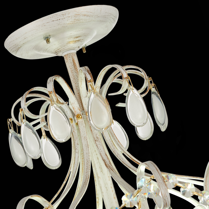 SLE160302-06 Светильник потолочный Золотистый/Белый матовый E14 6*60W MAGONZA EVOLUCE